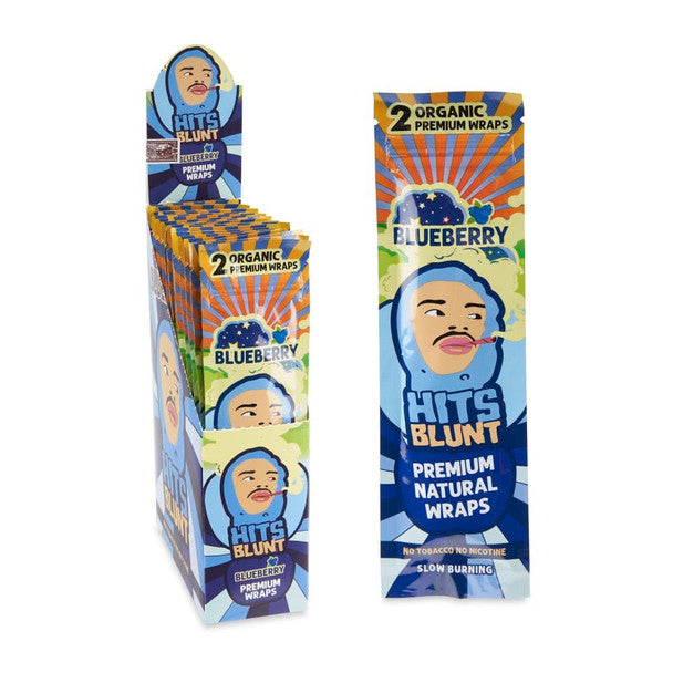 Hits Blunt Organic Premium Hemp Wraps 2PK Blueberry