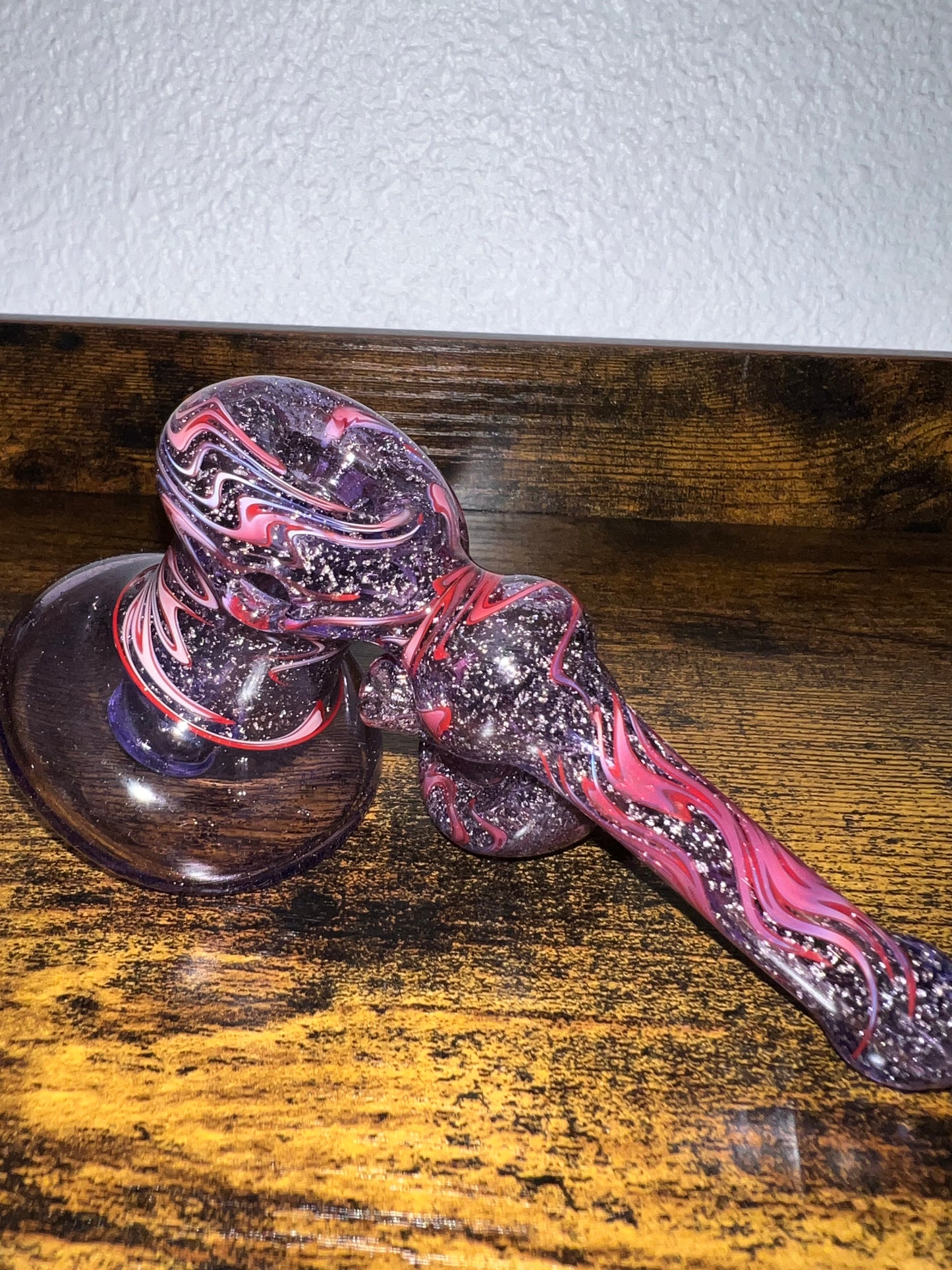 Melitz Art Glass Dichro Sherlock Oil Rig w/ Matching Carb Cab