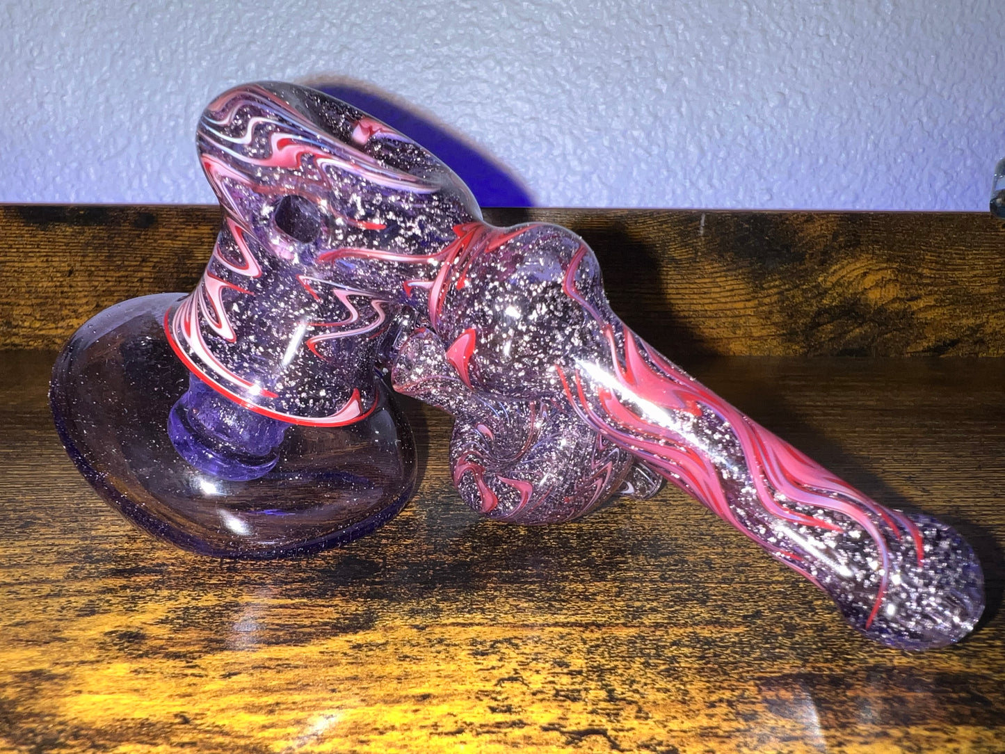 Melitz Art Glass Dichro Sherlock Oil Rig w/ Matching Carb Cab