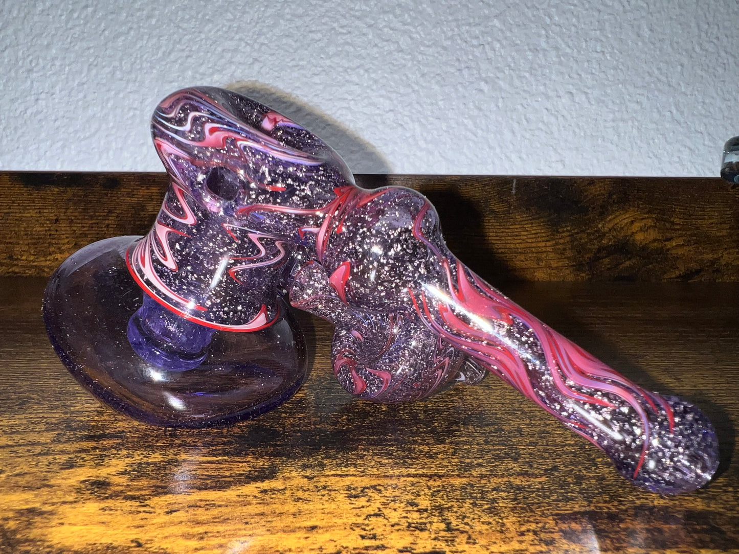 Melitz Art Glass Dichro Sherlock Oil Rig w/ Matching Carb Cab
