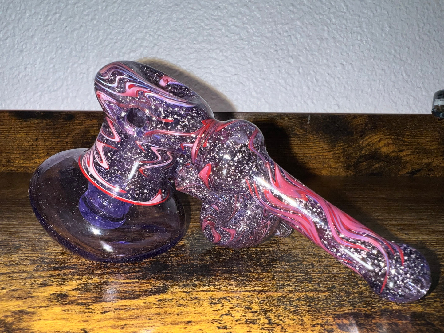 Melitz Art Glass Dichro Sherlock Oil Rig w/ Matching Carb Cab