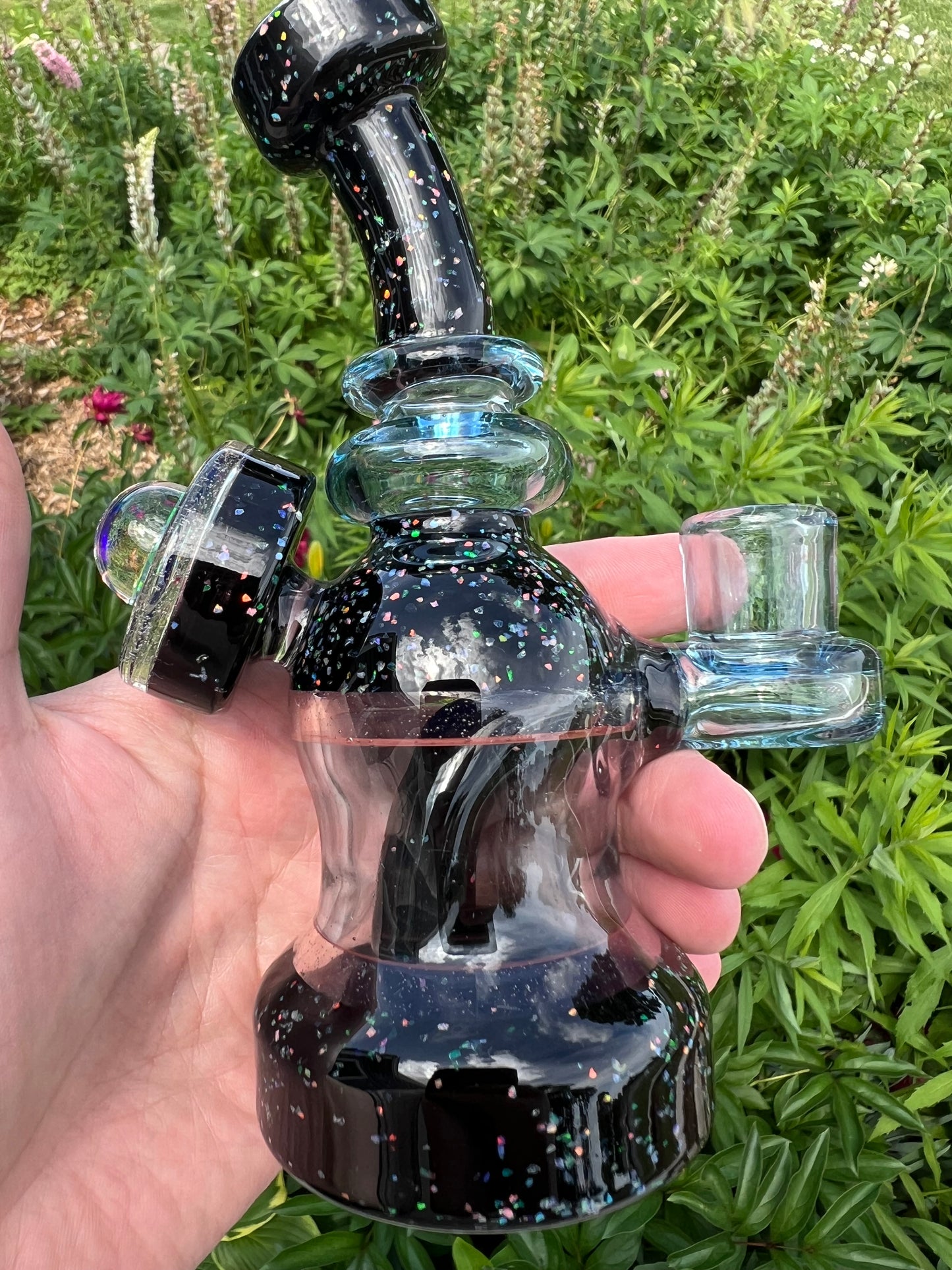 Derek Boro Boy Wonder Tube #52 Glass Art Oil Rig Signed and Dated