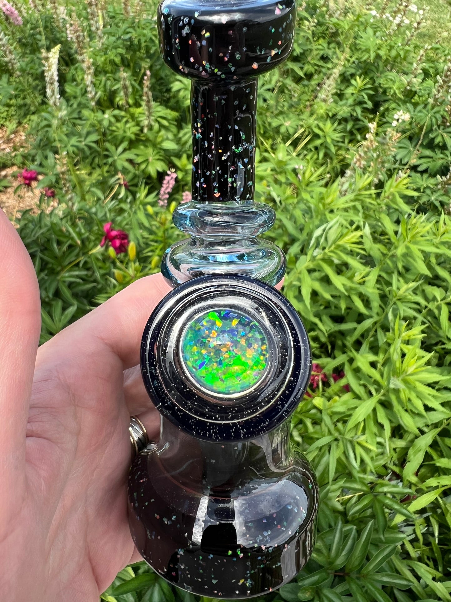 Derek Boro Boy Wonder Tube #52 Glass Art Oil Rig Signed and Dated