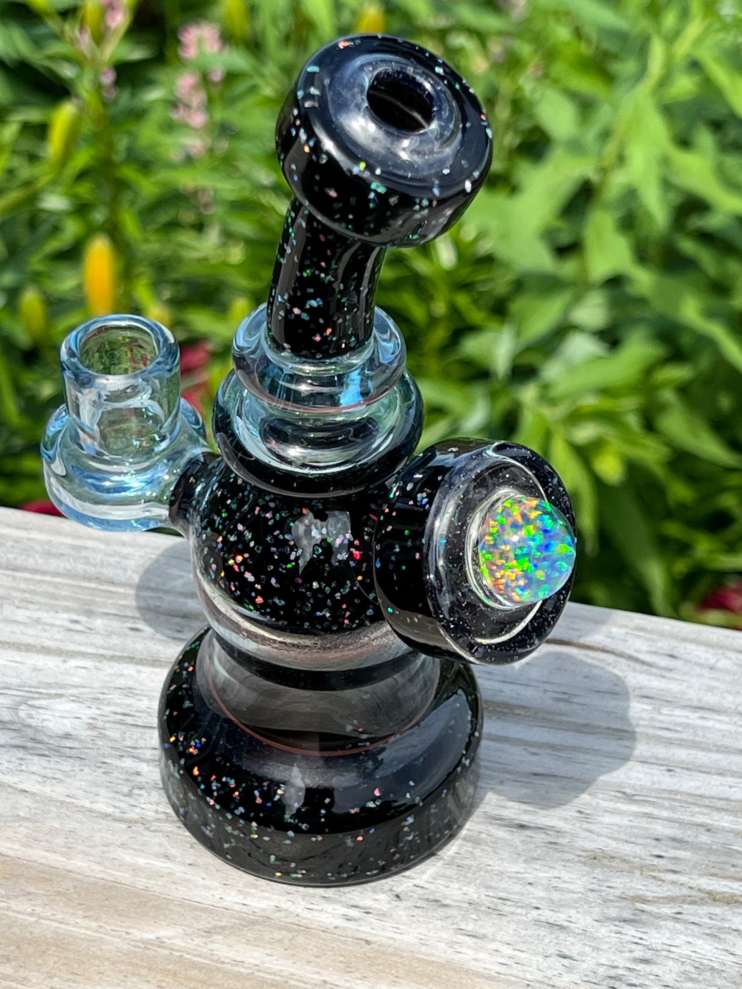 Derek Boro Boy Wonder Tube #52 Glass Art Oil Rig Signed and Dated