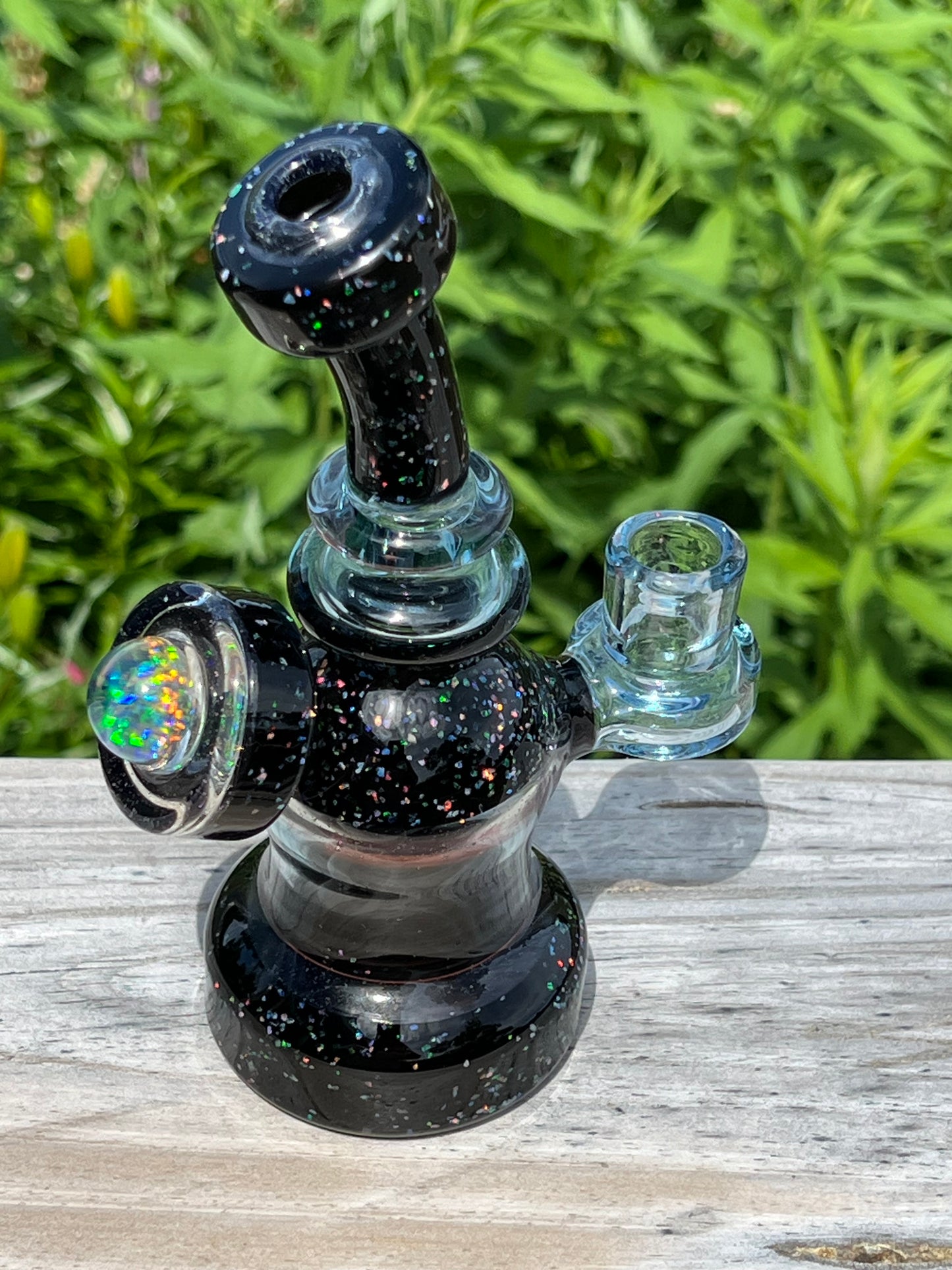 Derek Boro Boy Wonder Tube #52 Glass Art Oil Rig Signed and Dated