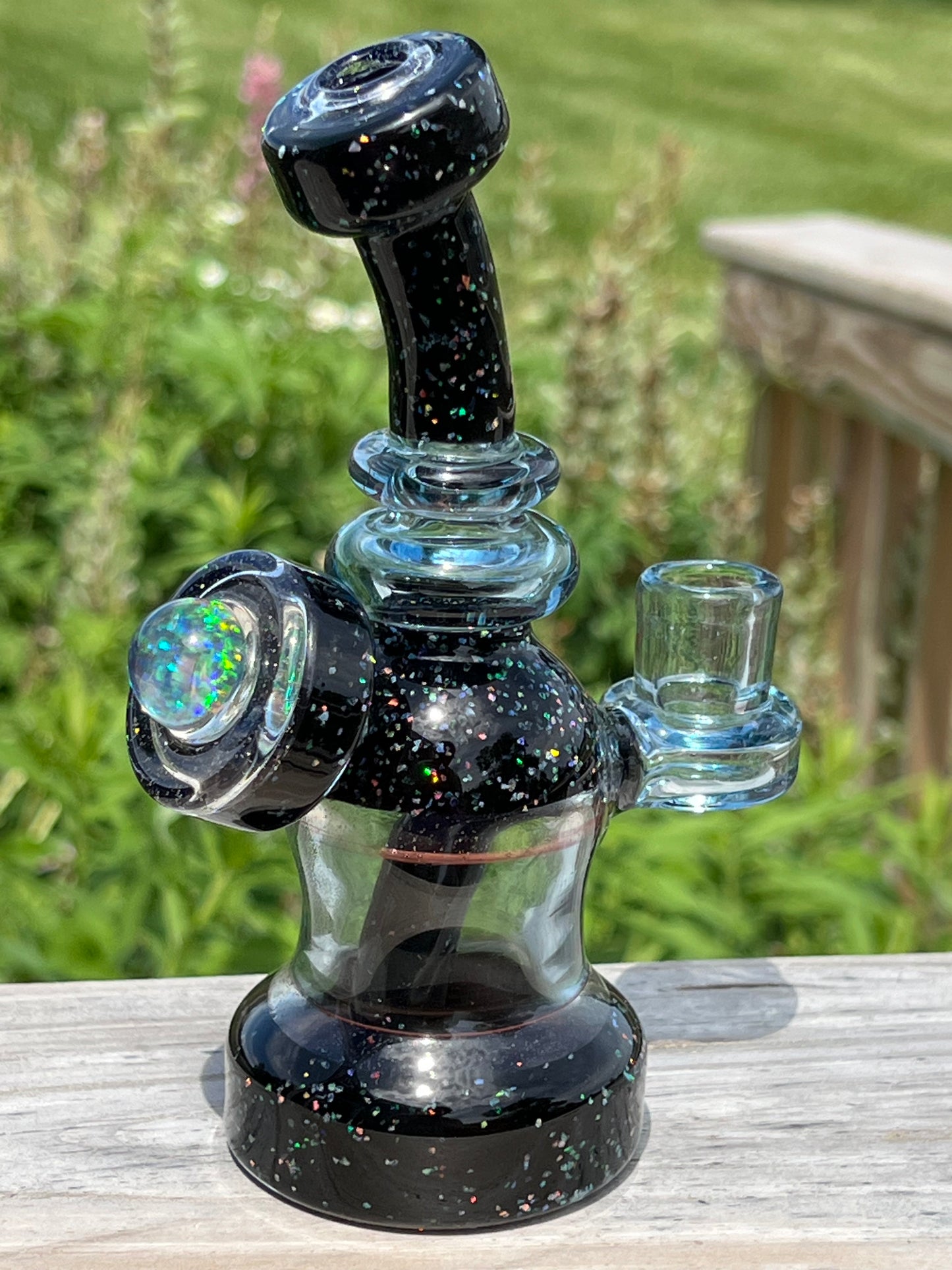 Derek Boro Boy Wonder Tube #52 Glass Art Oil Rig Signed and Dated
