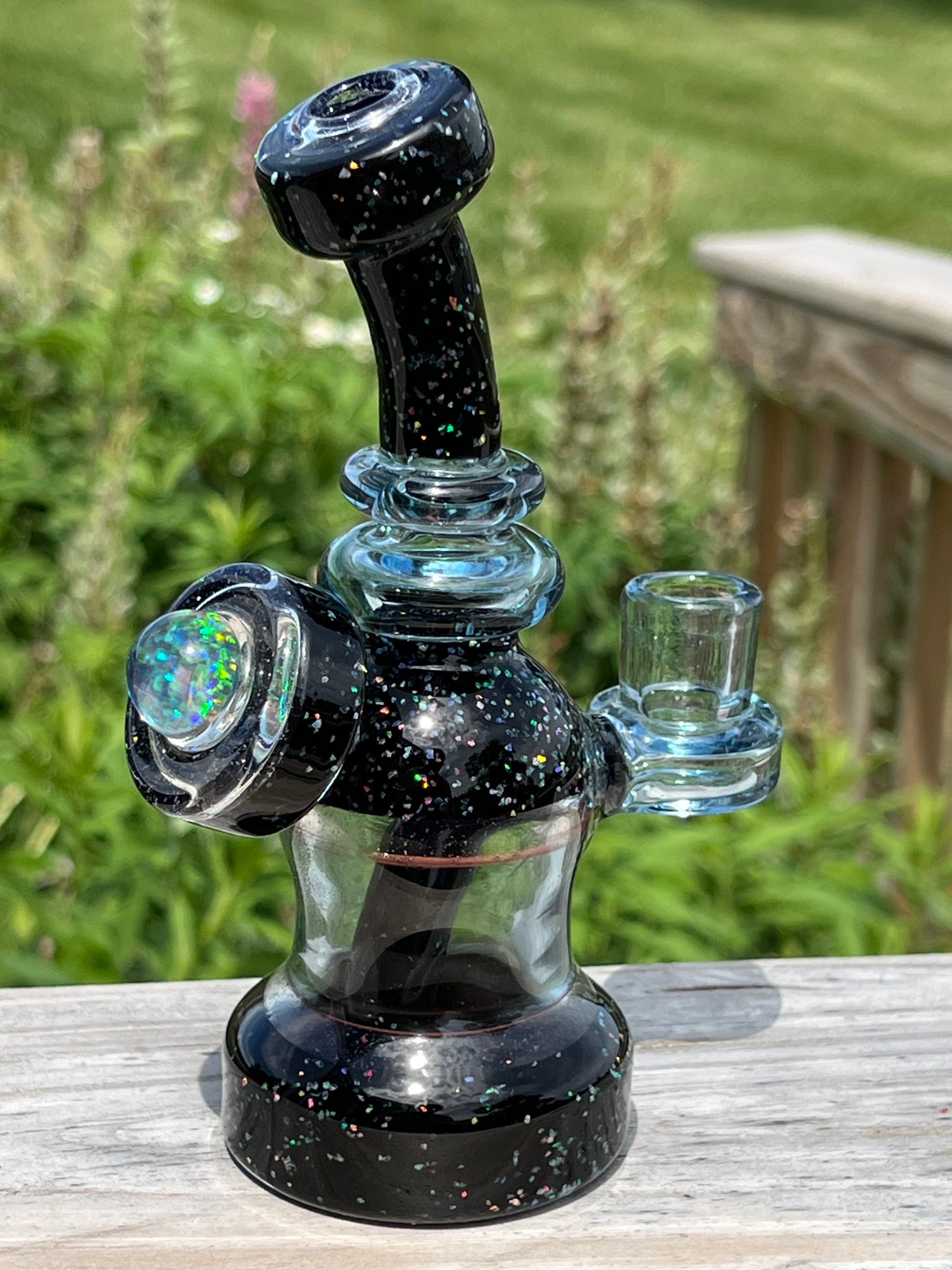 Derek Boro Boy Wonder Tube #52 Glass Art Oil Rig Signed and Dated