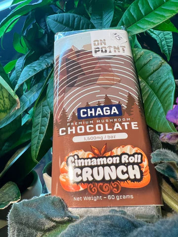 On Point - Chaga Cinnamon Roll Crunch Chocolate Bar