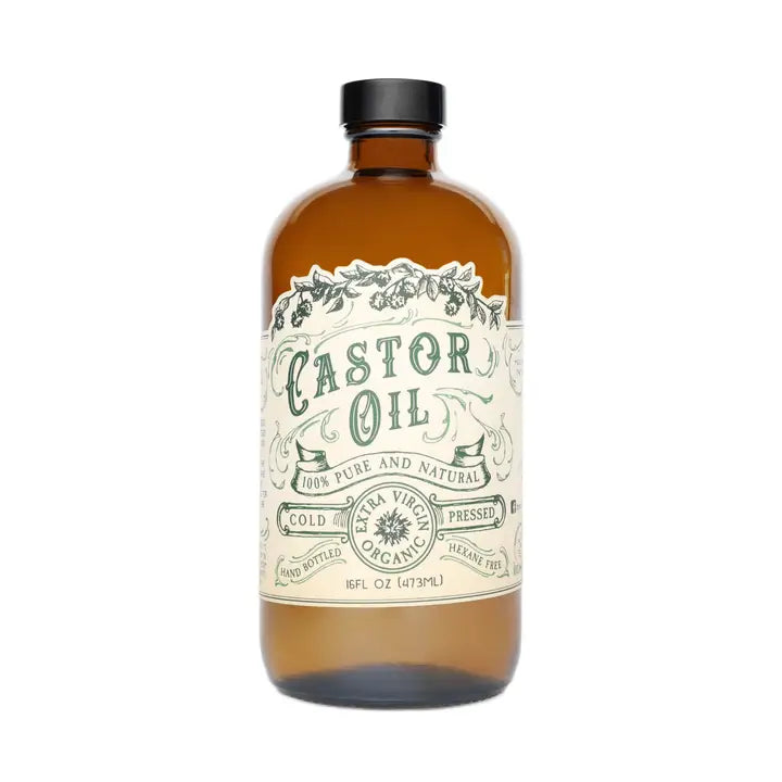 Organic Cold Pressed Castor Oil Hexane Free USA Bottled