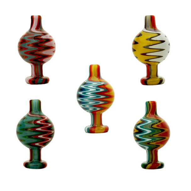 Wig Wag Colored Glass Bubble Carb Cap