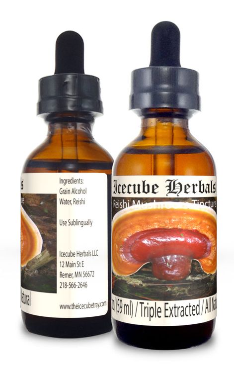 Icecube Herbals Reishi Mushroom Tincture 2 oz