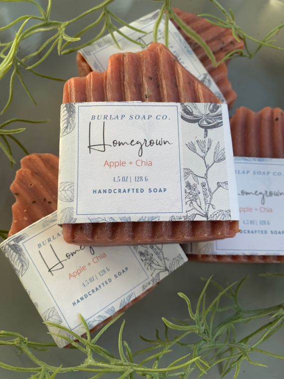 Homegrown Apple + Chia Handcrafted Artisan Soap