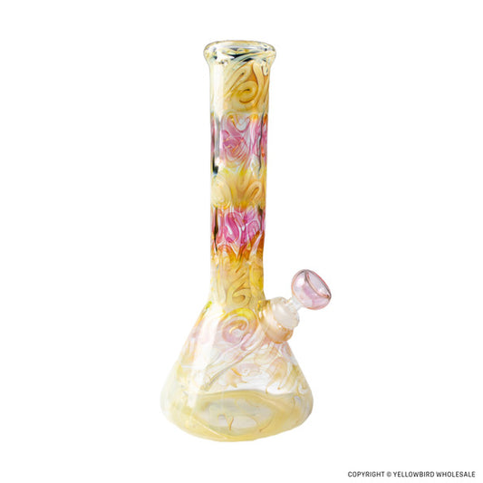 10" Gold and Silver Fumed Beaker Bottom Water Pipe 14mm