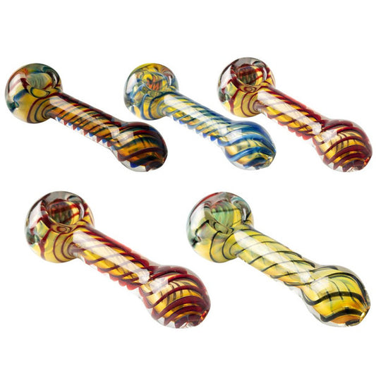 4.5” Spiral Wig Wag Fumed Hand Pipe 88G