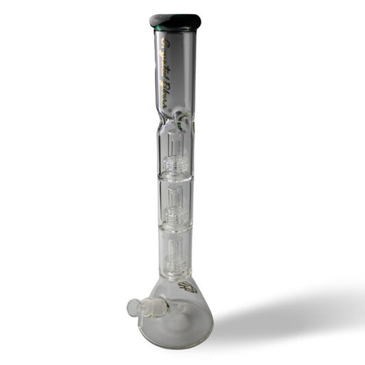 5mm thick 18” Triple UFO Perc Classic Beaker W/ Ice Pinch