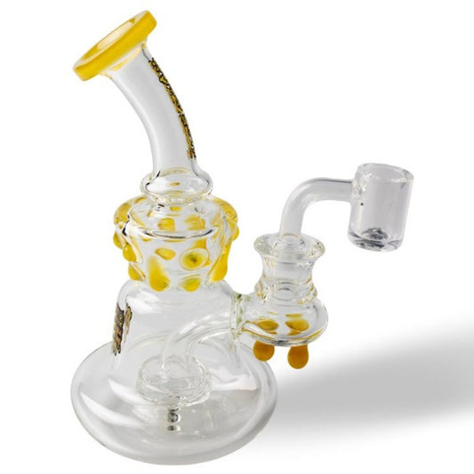 Crystal Glass Honey Drip Rig 6.5"