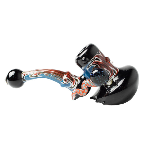 6" INTENSE WIG WAG BUBBLER WITH/ DICRO MARBLE HORN