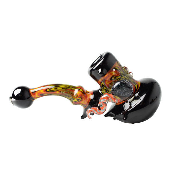 6" INTENSE WIG WAG BUBBLER WITH/ DICRO MARBLE HORN