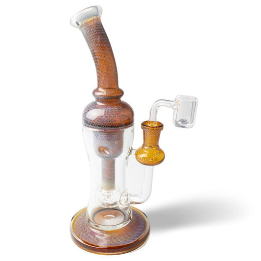 9.5" Heavy Fumed Bubble Internal Recycler Showerhead Perc