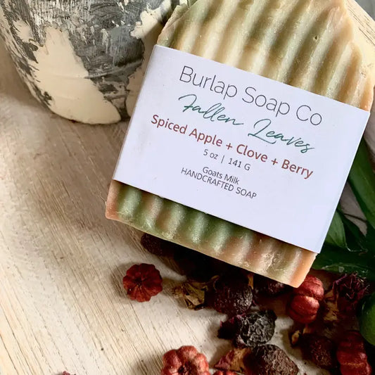 Burlap Soap Co - Fallen Leaves Spiced Apple + Clove + Berry Goats Milk Soap