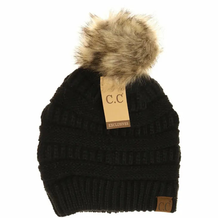 C.C Exclusive - Fur Pom Cc Beanie