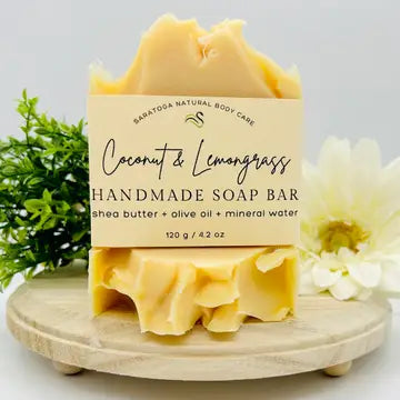 Saratoga Natural Coconut Lemongrass Handmade Soap Bar