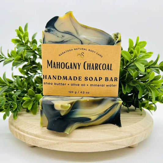 Saratoga Natural Mahogany Charcoal Handmade Soap Bar