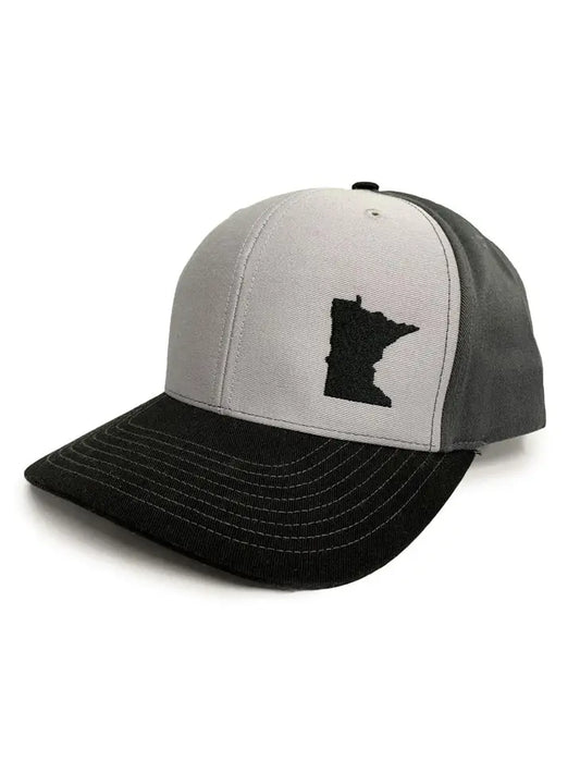 Minnesota Awesome Minnesota Snapback Hat Gray-Black