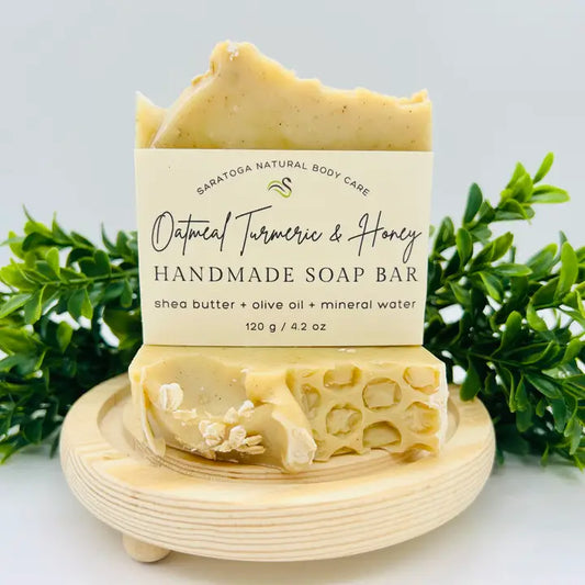Saratoga Natural Oatmeal Turmeric & Honey Handmade Soap Bar