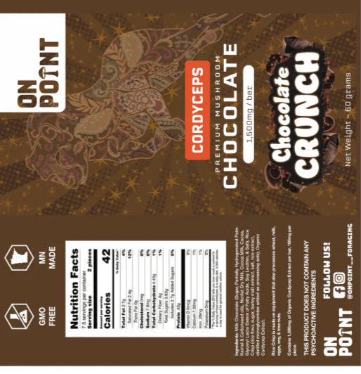 On Point - Cordyceps Chocolate Crunch Chocolate Bar