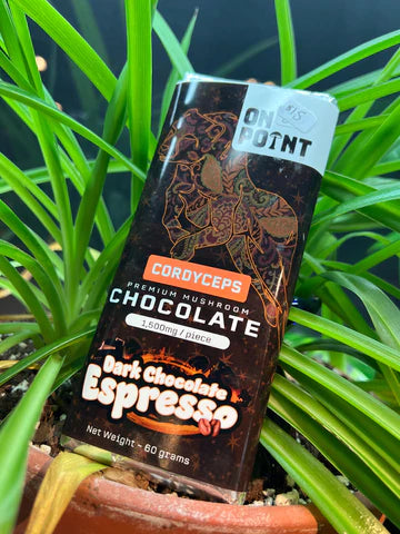 Expresso Onpoint On Point - Cordyceps Dark Chocolate Espresso Chocolate Bar – The Stash ...