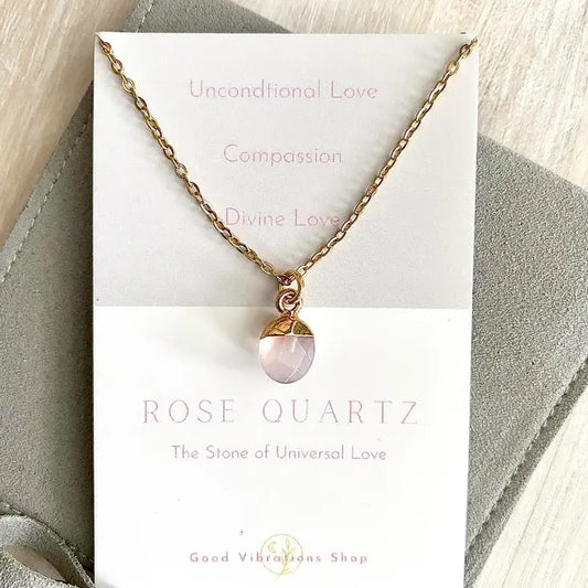 Good Vibrations Rose Quartz necklace