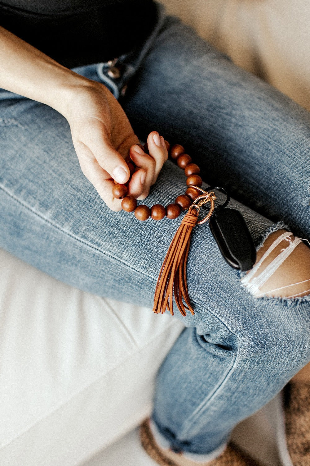 Wooden Keychain Bracelet