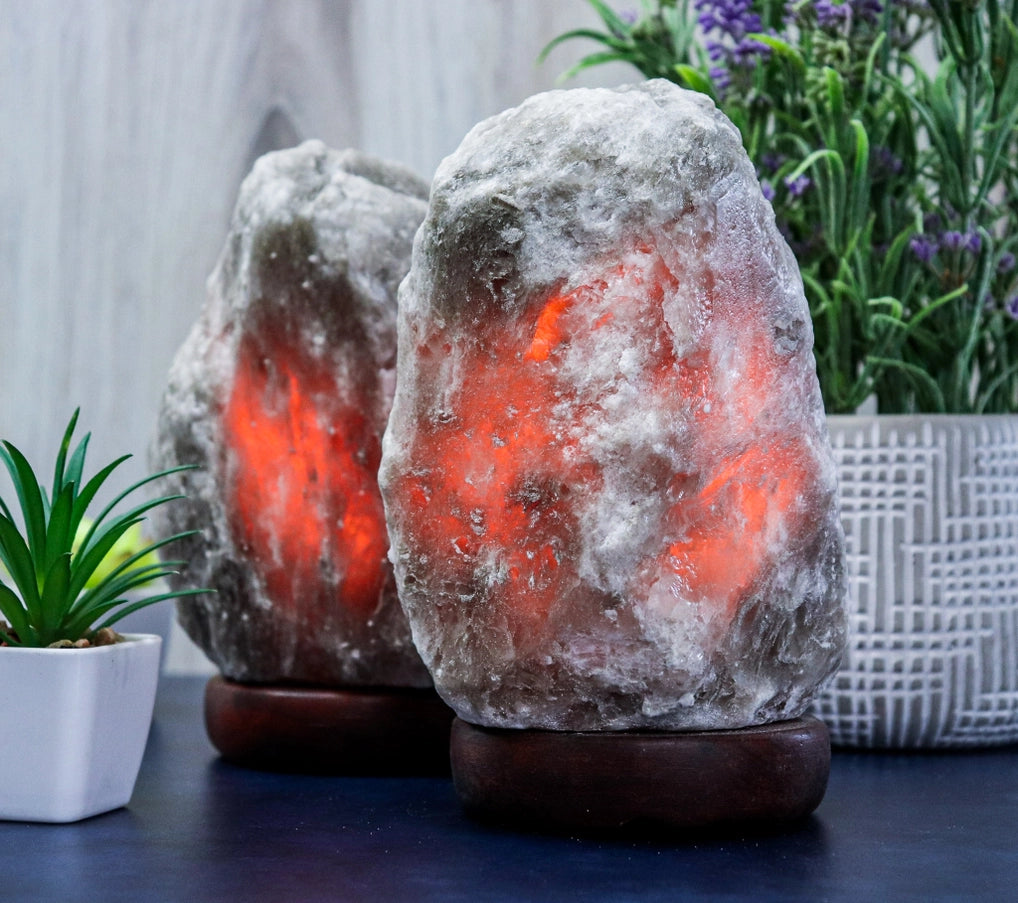 Gray Himalayan Salt Lamp 6-8lbs.