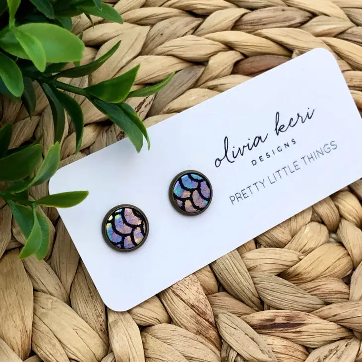 Olivia Keri Designs Earrings Mermaid Scales studs