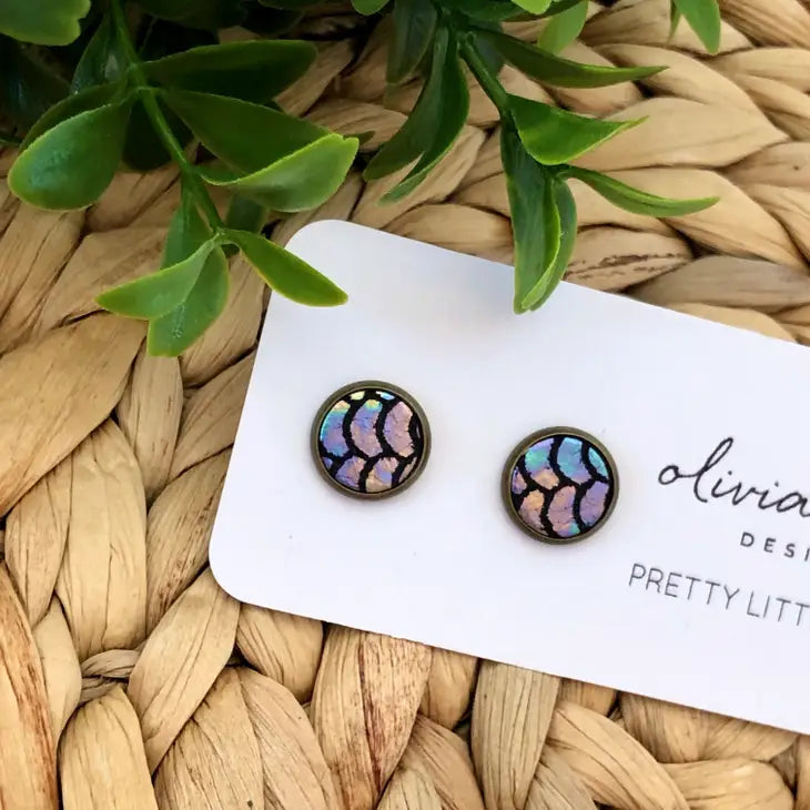 Olivia Keri Designs Earrings Mermaid Scales studs