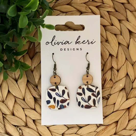 Olivia Keri Designs Earrings Nora-Watercolor Branches