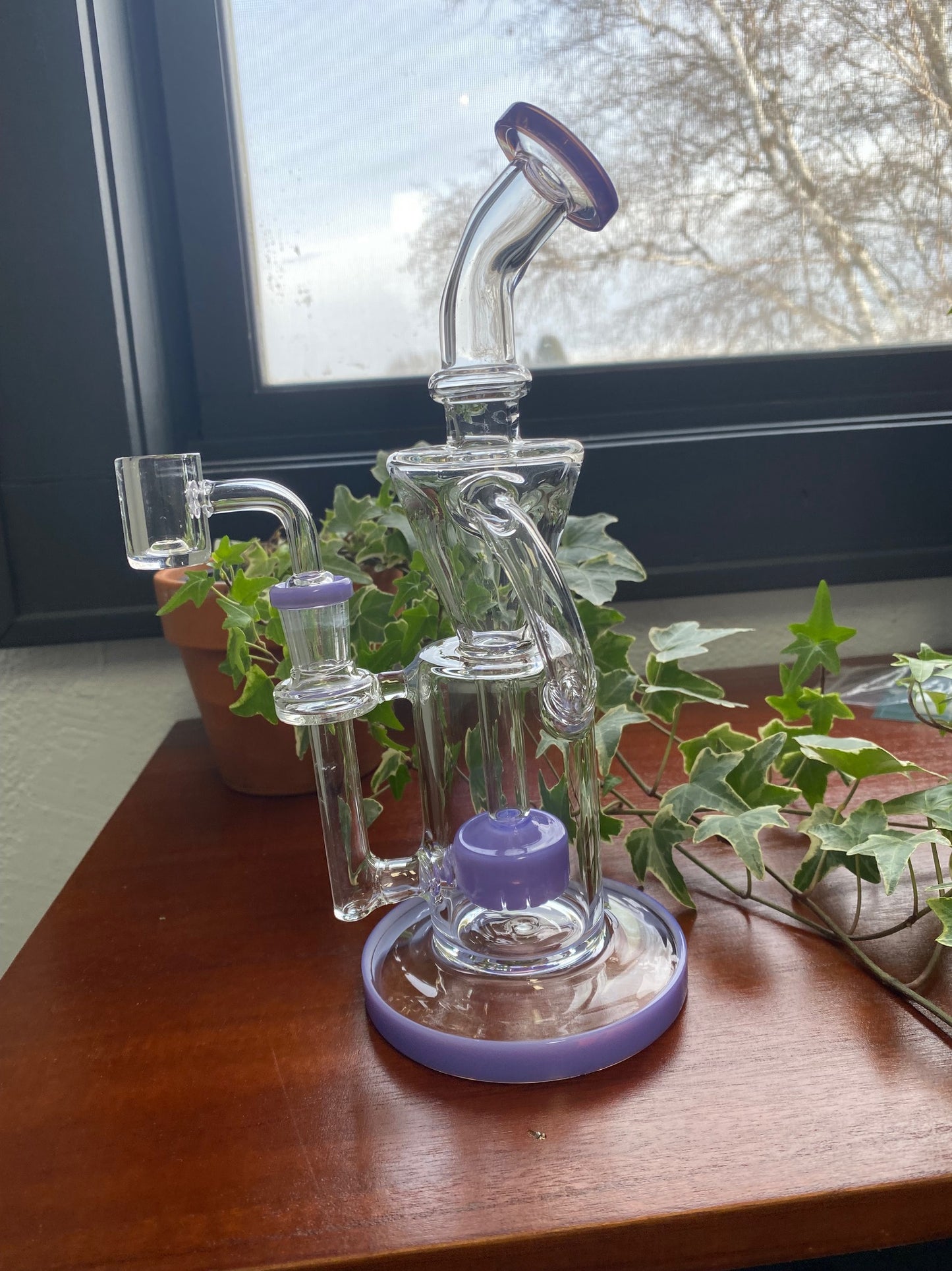 9.5" Tornado Recycler w/ Quartz Banger