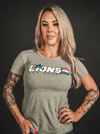 Lions Not Sheep - American Hero Womens T-Shirt (Large)