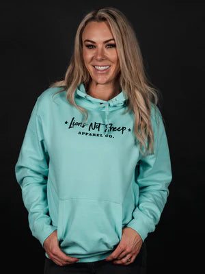 Lions Not Sheep Apparel Co. Mint Hoodie