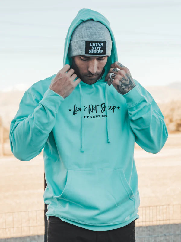 Lions Not Sheep Apparel Co. Mint Hoodie