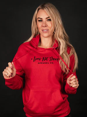Lions Not Sheep Apparel Co. Red Hoodie