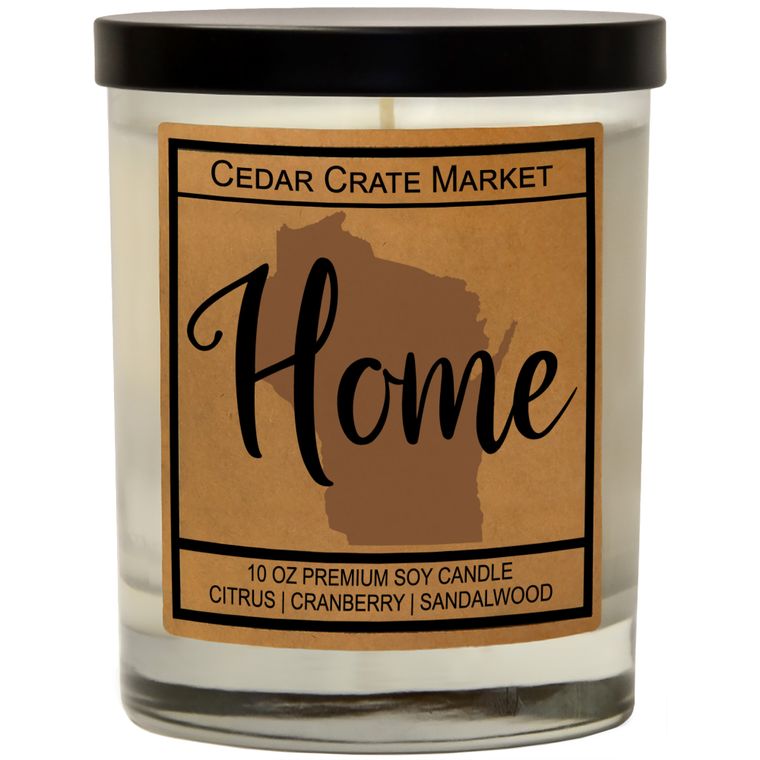 State Pride Home Kraft Candles, 100% Soy Wax