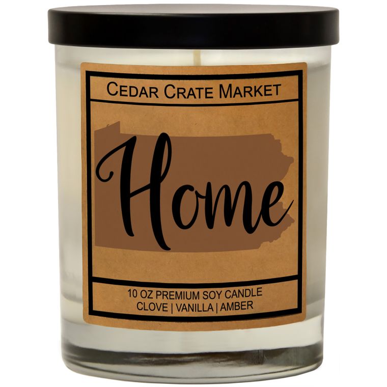 State Pride Home Kraft Candles, 100% Soy Wax