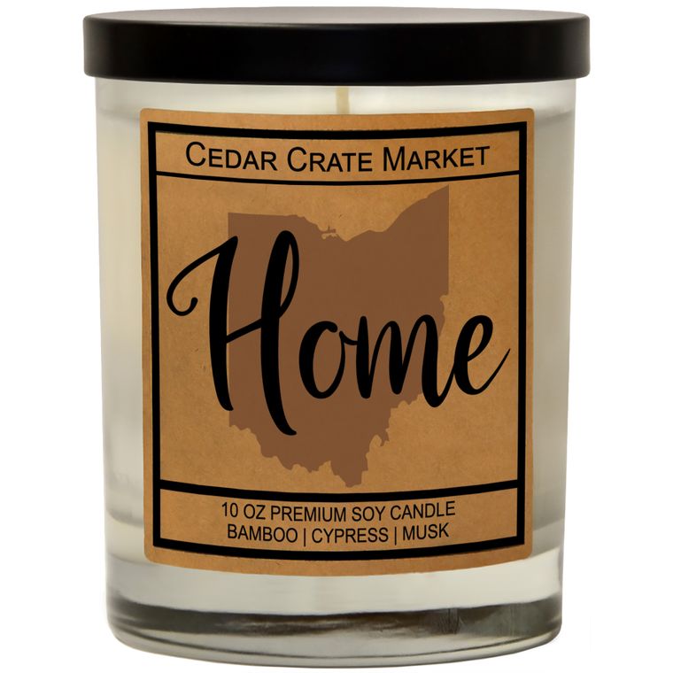 State Pride Home Kraft Candles, 100% Soy Wax